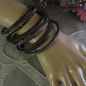 Mixed Metal Bangle Bracelets